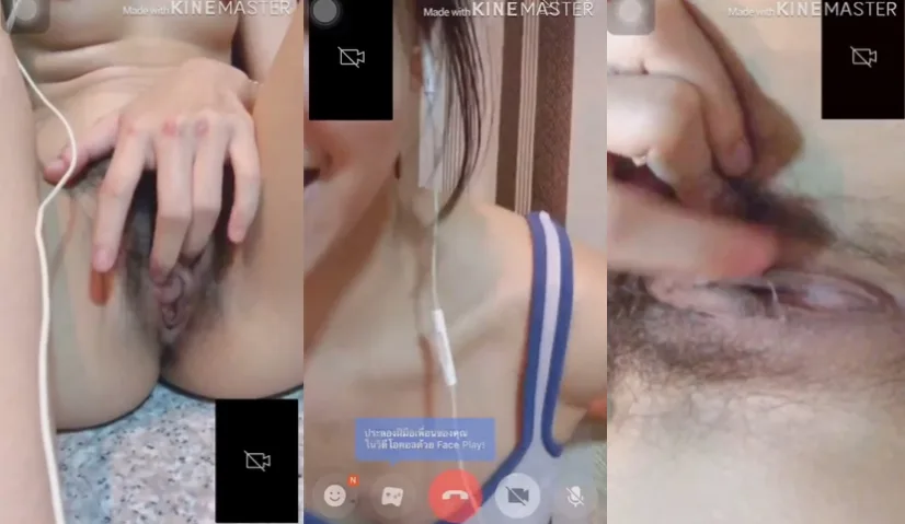 คลิปหลุดนักศึกษา คอลเสียวกับแฟนเล่นหีโชว์หน้ากล้องให้แฟนดู แต่แฟนดันแอบอัดหน้าจอมาปล่อยต่อ